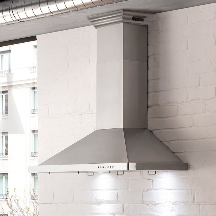 36-inch Stainless Steel Wall Mount Range Hood with Bluetooth Speakers