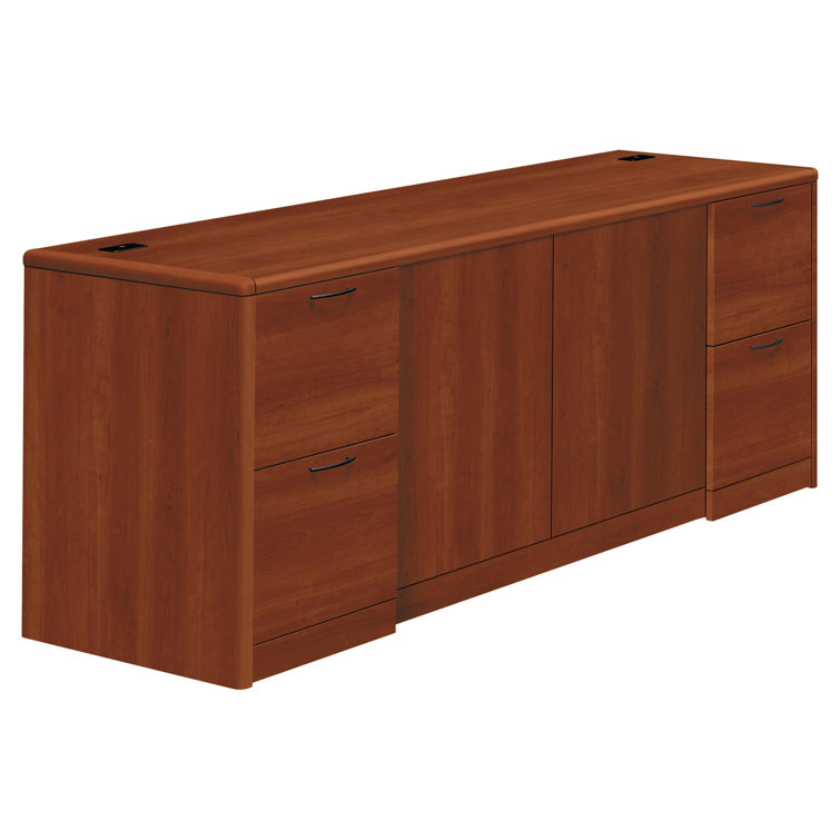 Cognac 72" High-Pressure Laminate Credenza with Doors