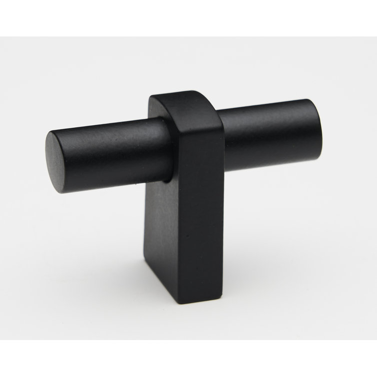 Matte Black Aluminum T-Handle Bar Knob with Mounting Hardware
