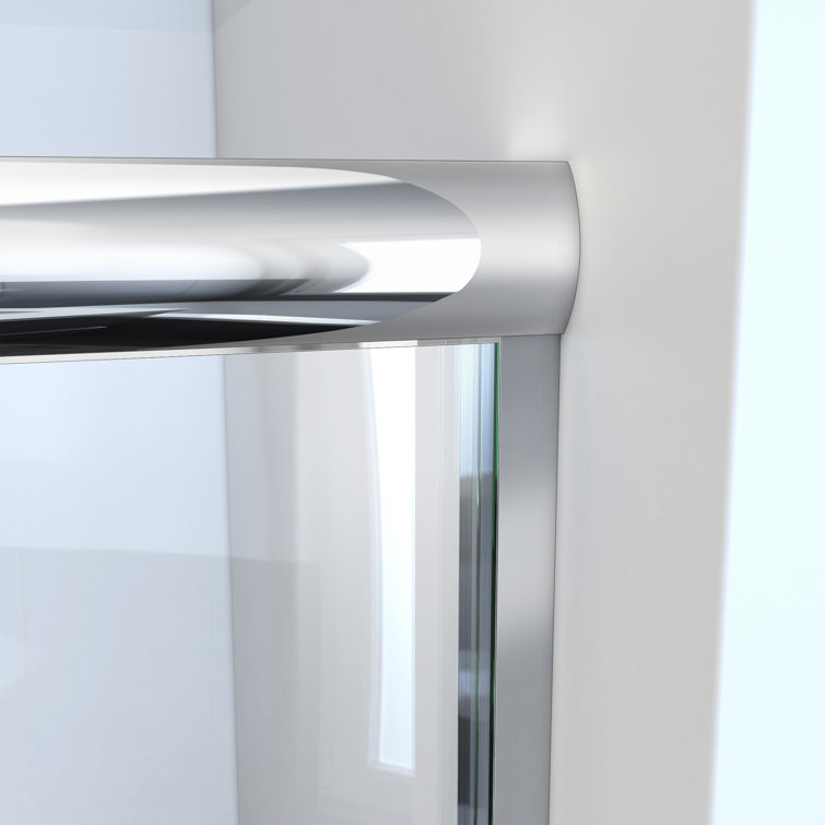 ESE 60" x 76" Frameless Clear Glass Chrome Shower Door