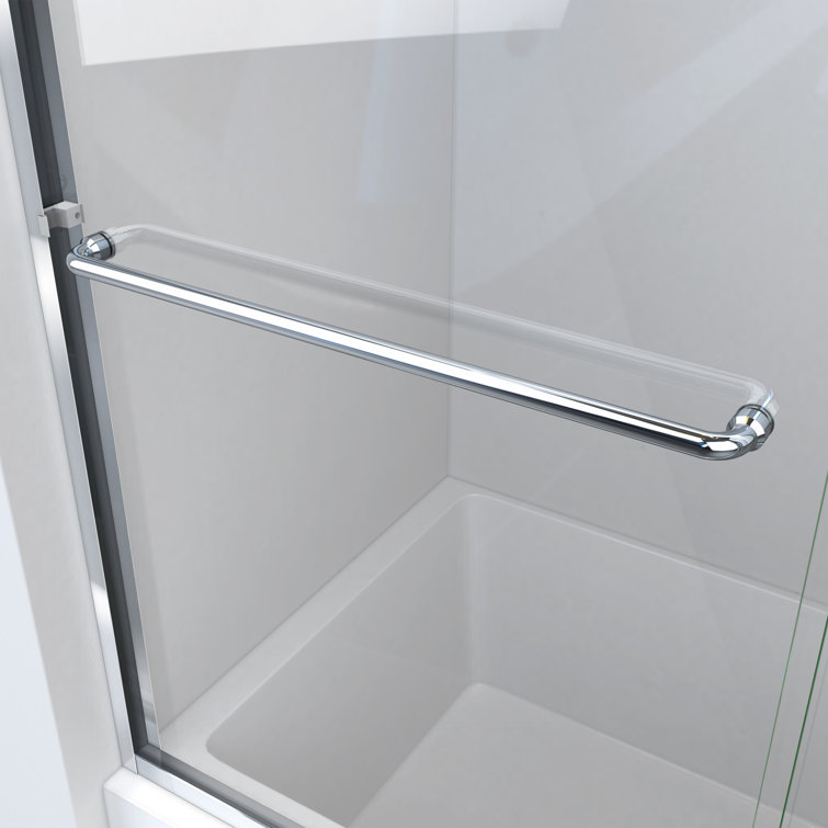 ETE 66" x 57" Polished Chrome Frameless Sliding Tub Door