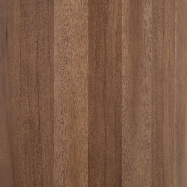 Caramel Brown Oval Wood Writing Desk with Drawers