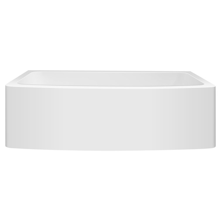 Prisma 36'' Matte White Farmhouse Stone Kitchen Sink