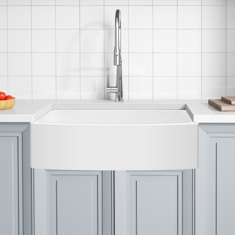 Prisma 36'' Matte White Farmhouse Stone Kitchen Sink