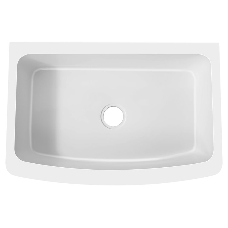 Prisma 36'' Matte White Farmhouse Stone Kitchen Sink