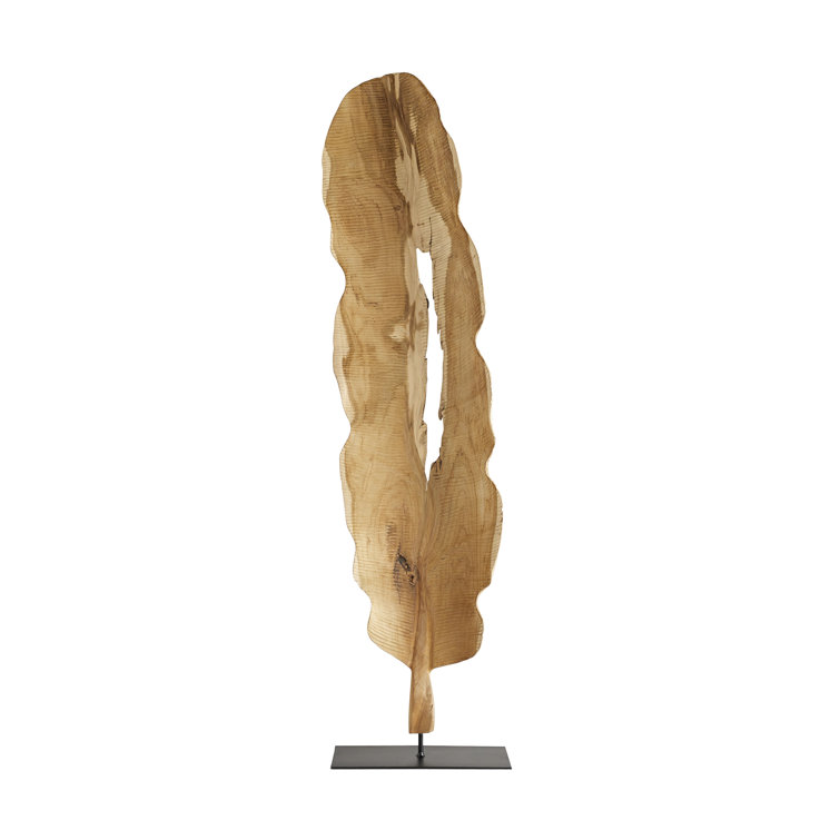 Large Organic Teak and Iron Bohemian Sculpture