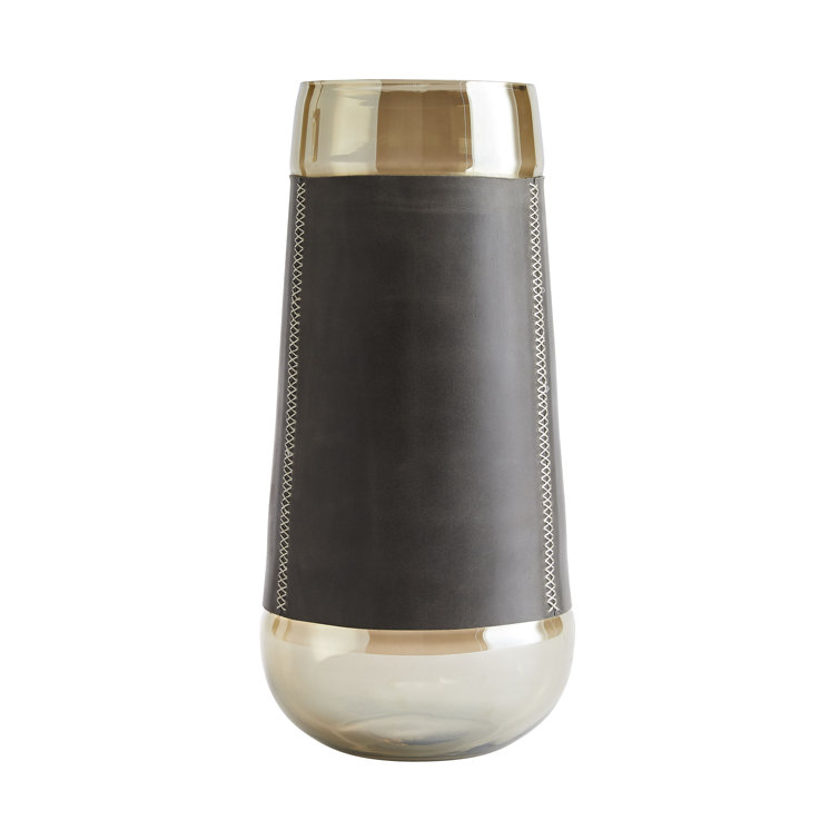 Duncan 16.5'' Graphite Leather and Smoke Glass Hurricane