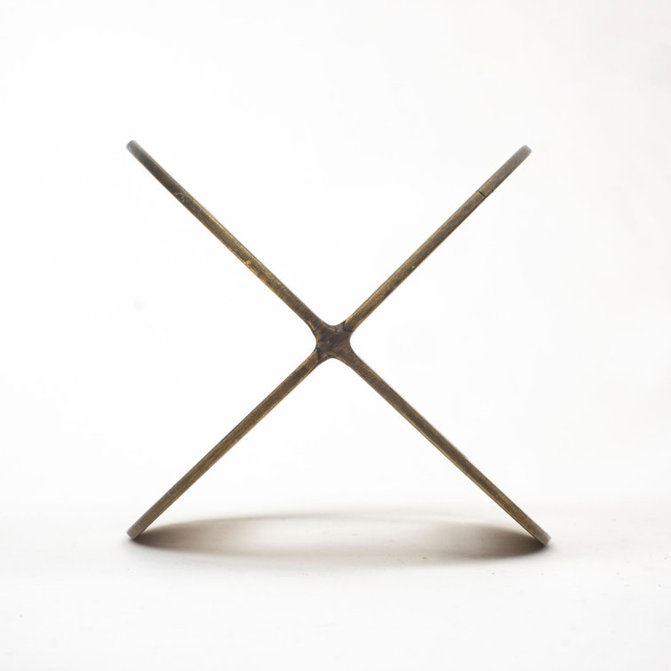 Antiqued Gold Geometric Metal Decorative Object