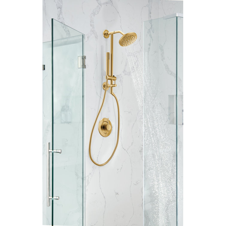 Modern Brushed Black Wall-Mounted Valve Trim with Lever Handle