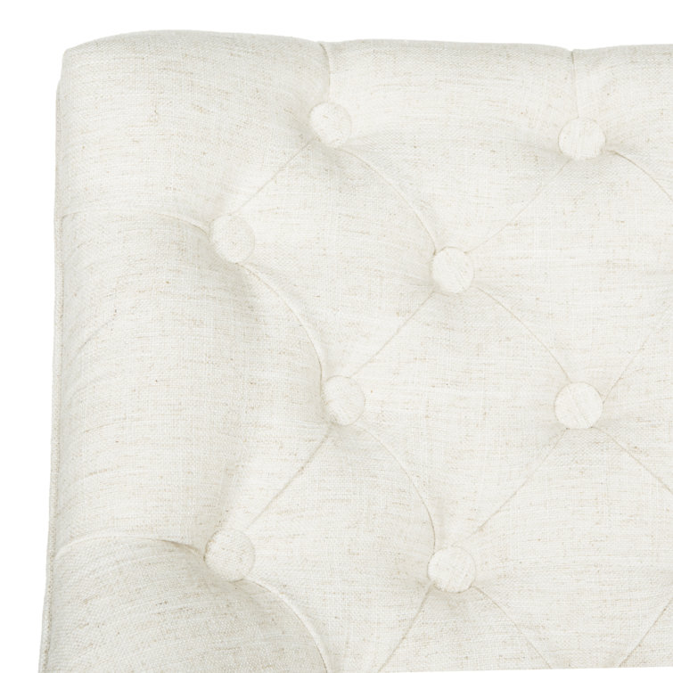 Polished Espresso and Crème Tufted Transitional Desk Chair