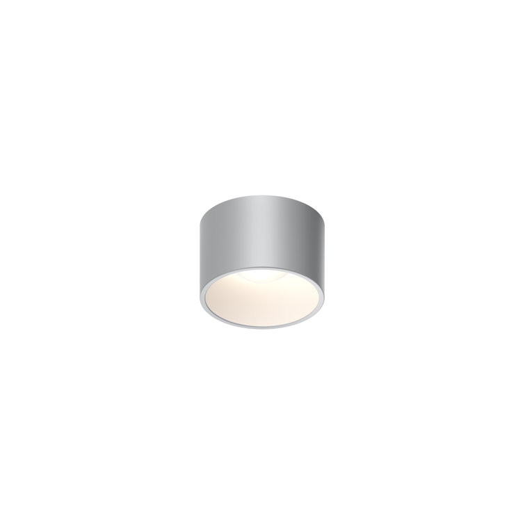 Dove Gray Drum LED Surface Mount Light Fixture