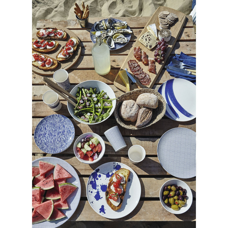Royal Doulton Pacific Dark Blue Porcelain Round Salad Plates Set