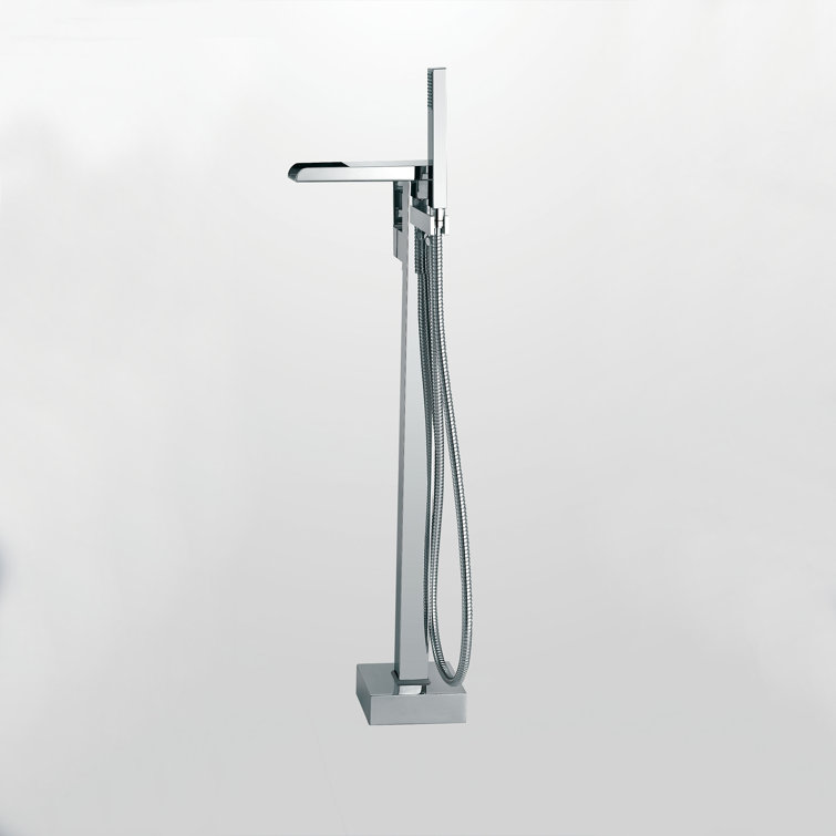 Infinity Chrome 1-Handle High-Arc Freestanding Tub Faucet with Hand Shower