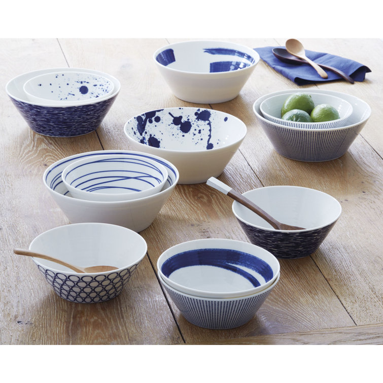 Pacific Blue Porcelain Tapas Bowls 4.59" Set of 6