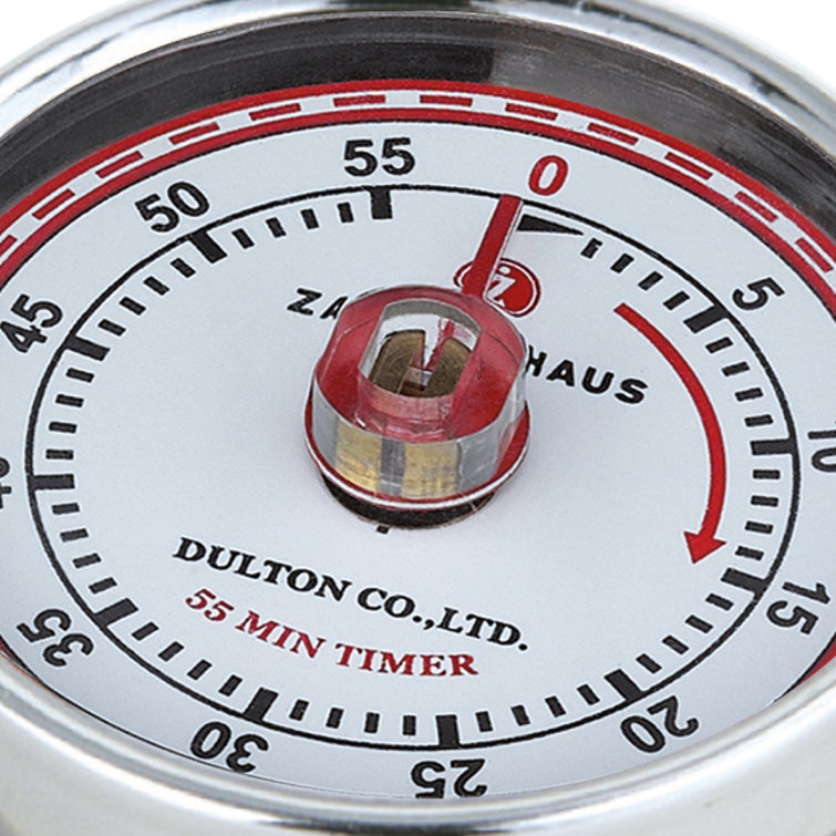 Cream Retro Magnetic Steel Kitchen Timer