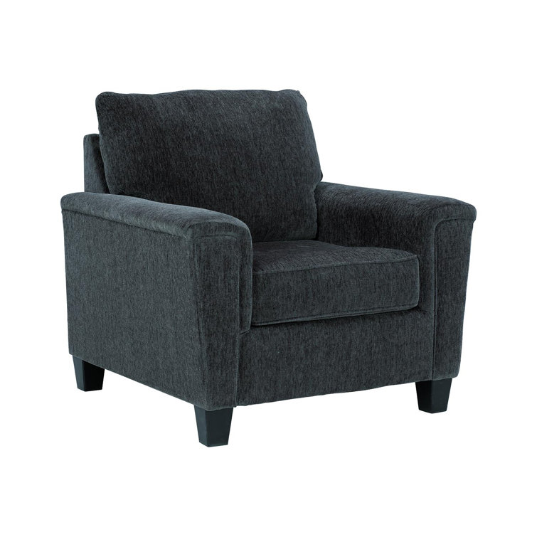 Contemporary Abinger 41" Gray Microfiber Accent Chair