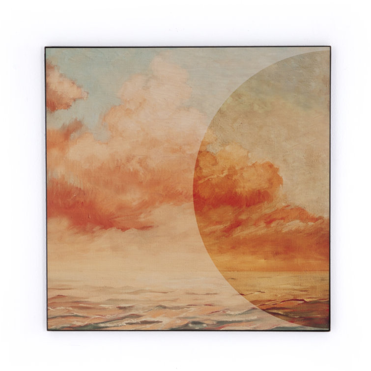 Sunrise I & II Diptych Framed Canvas Print in Warm Tones