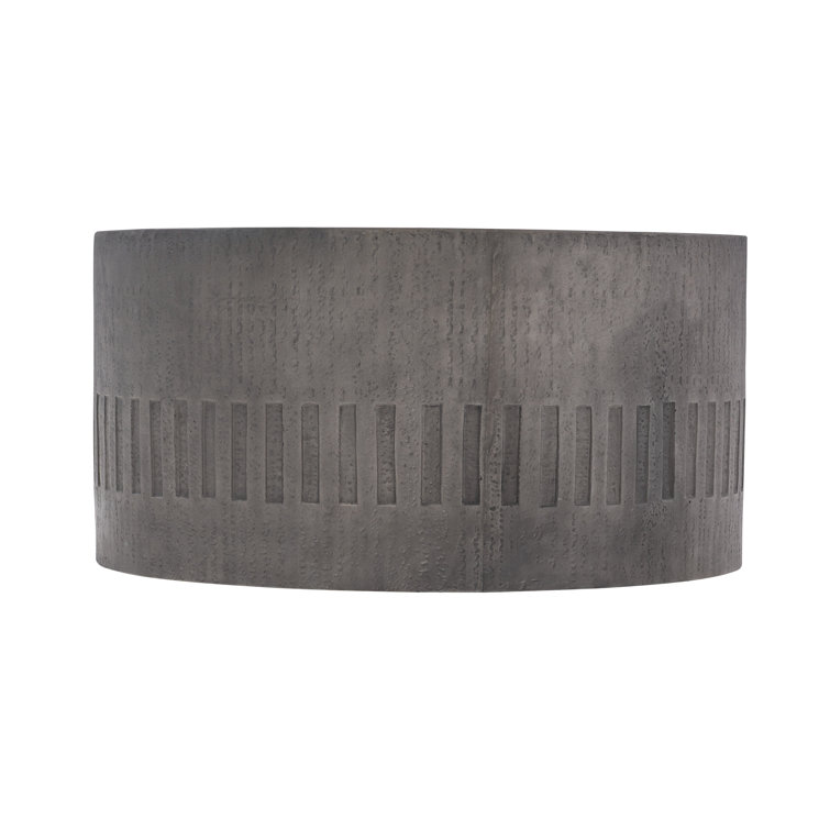 Miramar Transitional Dark Charcoal Round Coffee Table
