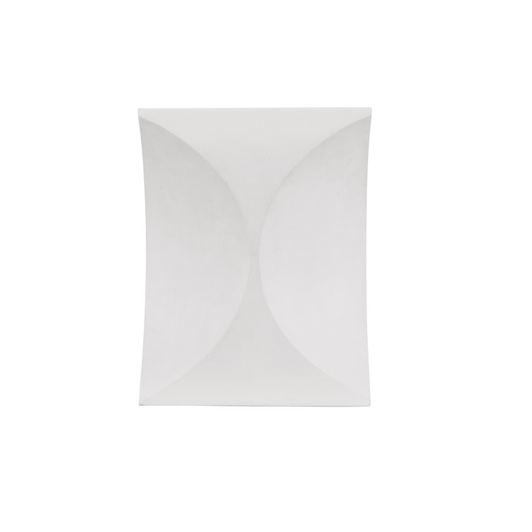 White Square Stonecast Outdoor Side Table