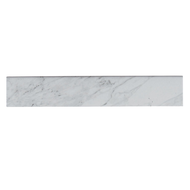 18'' L x 3'' W Matte Gray Porcelain Bullnose Tile Trim