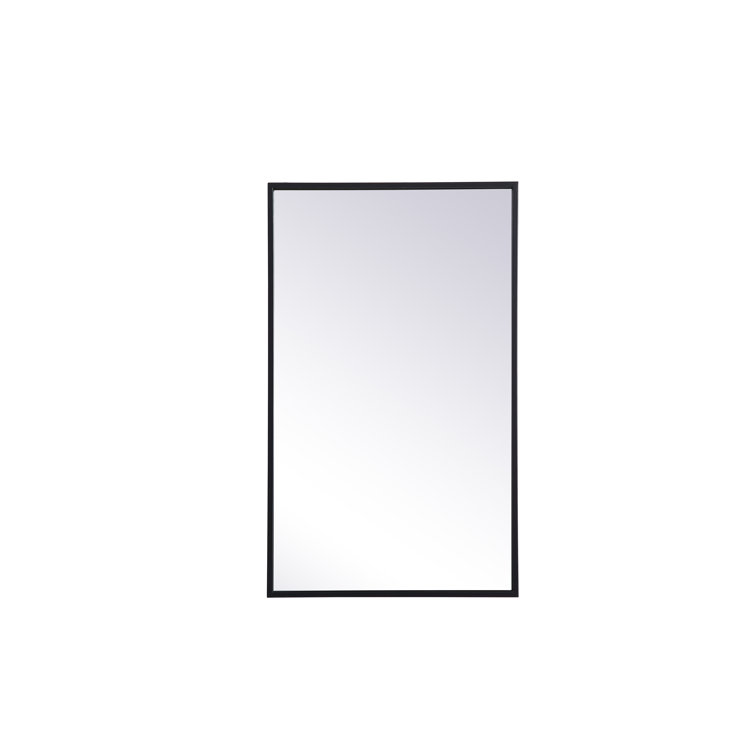 Wyn Black Minimalist Medicine Cabinet with Chrome Steel Hardware