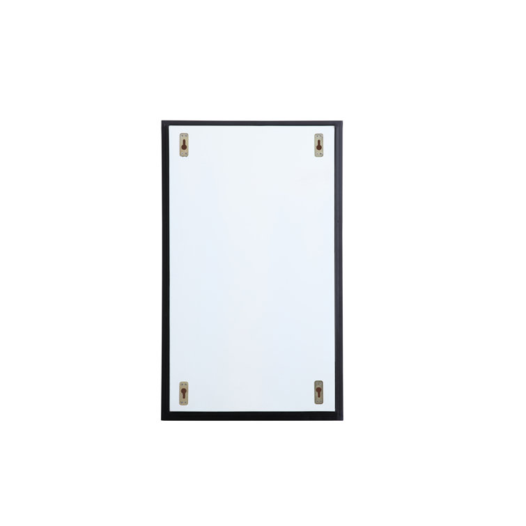 Wyn Black Minimalist Medicine Cabinet with Chrome Steel Hardware