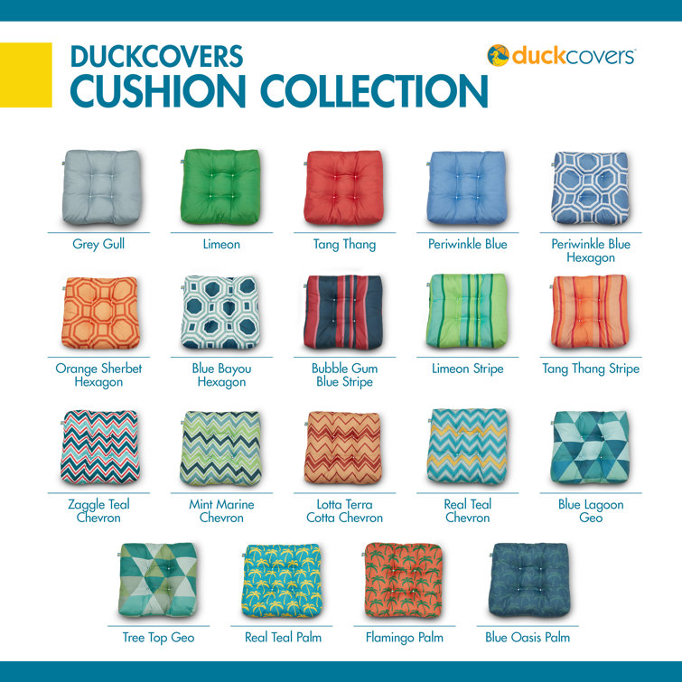 Gull Grey Water-Resistant Indoor/Outdoor Seat Cushion 19 x 19 x 5 Inch
