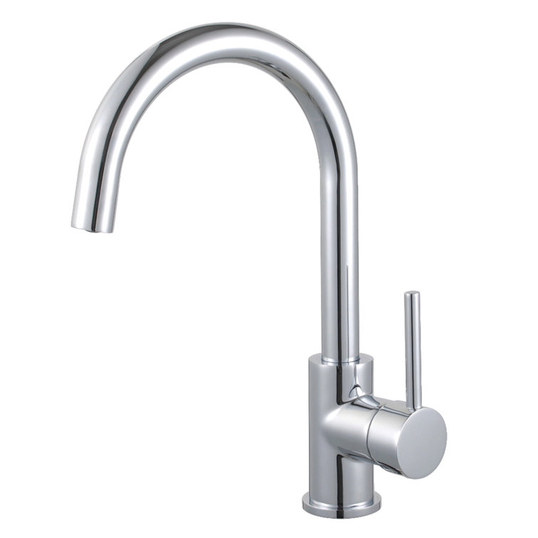 Polished Chrome Single-Handle Deck Mount Vessel Faucet