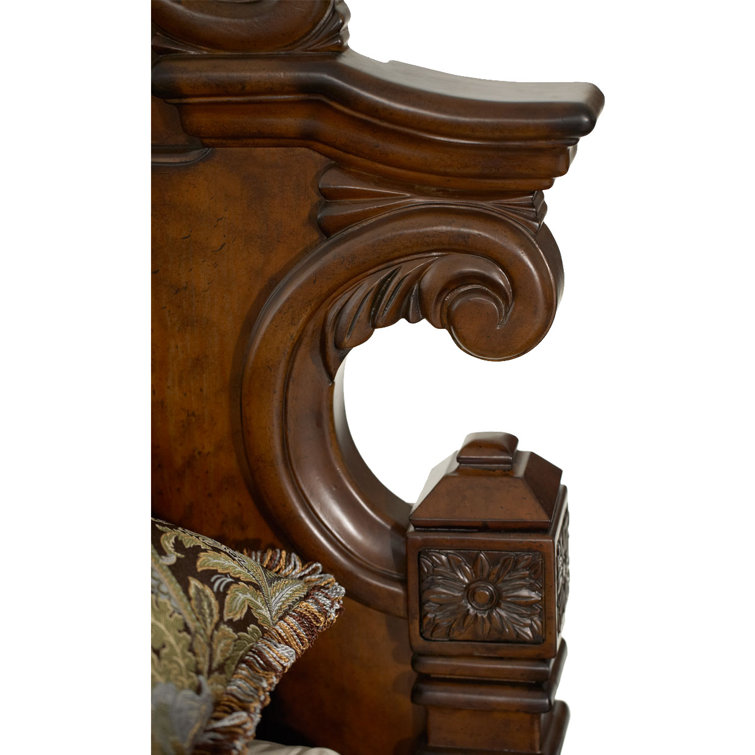Windsor Court Queen Traditional Brown Panel Bed with Storage