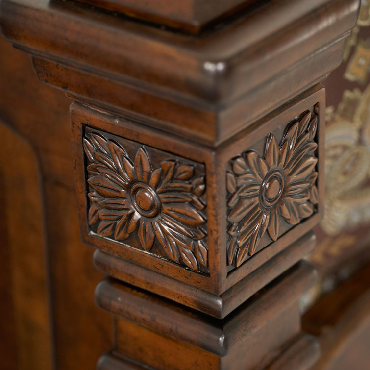 Windsor Court Queen Traditional Brown Panel Bed with Storage