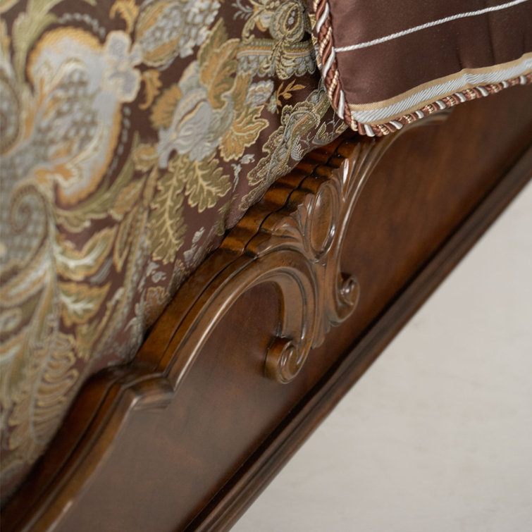 Windsor Court Queen Traditional Brown Panel Bed with Storage