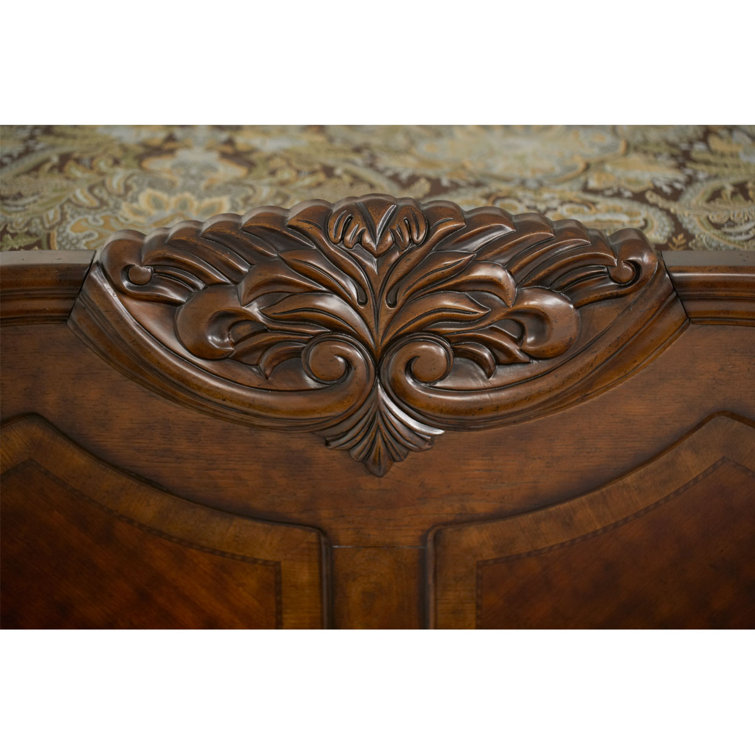Windsor Court Queen Traditional Brown Panel Bed with Storage