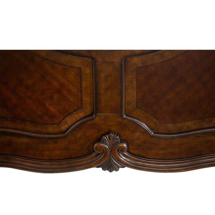 Windsor Court Queen Traditional Brown Panel Bed with Storage