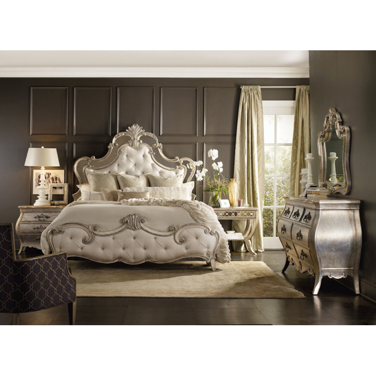 Bardot Silver Leaf Bombay-Inspired 7-Drawer Dresser with Cedar Lining