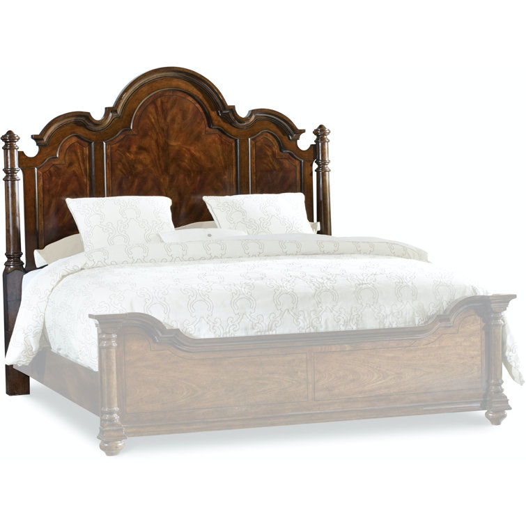Leesburg Mahogany Queen Poster Bed with Arched Headboard