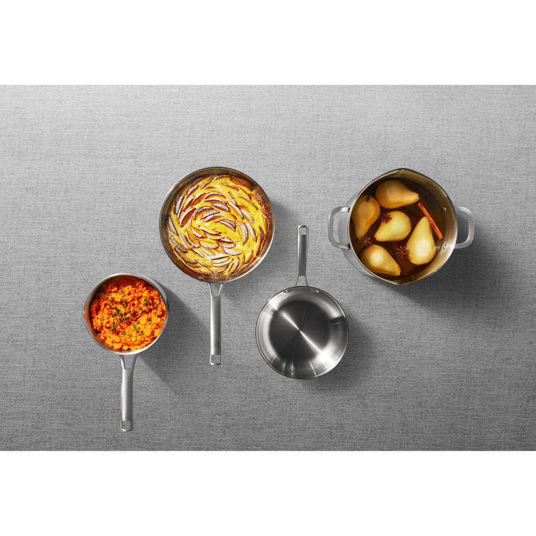 10-Piece Stainless Steel Cookware Set with Glass Lids