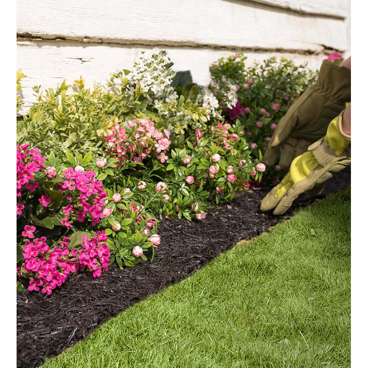 120" Black Recycled Rubber Garden Border Edging