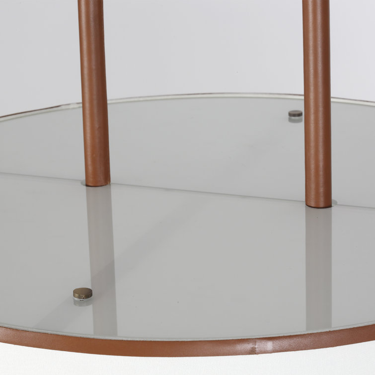 Katie Time Worn Brass Medium Drum Pendant Light with Saddle Leather