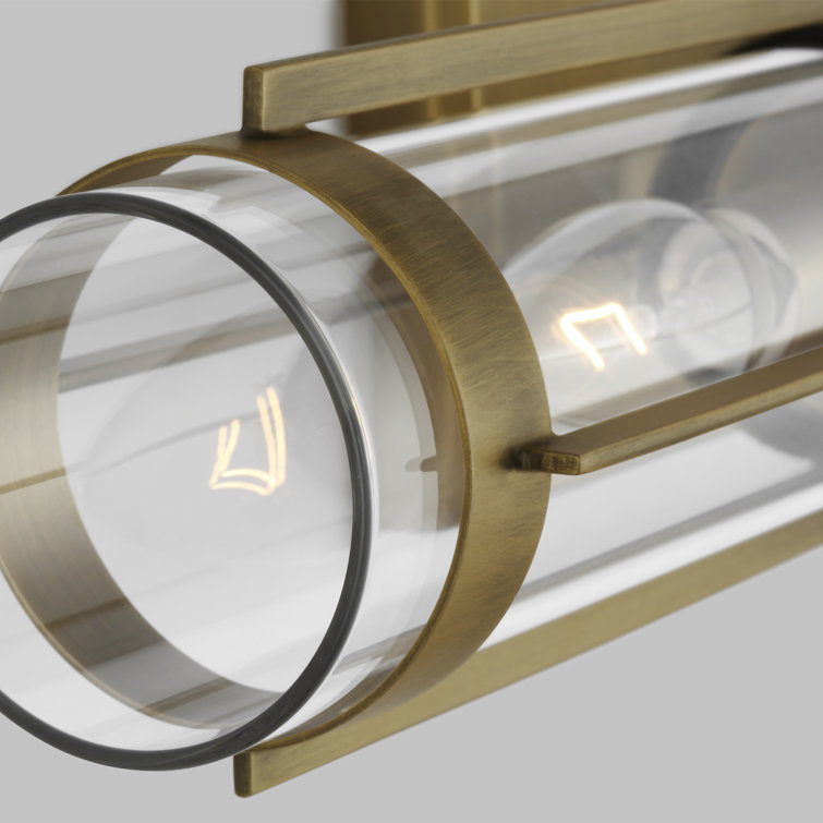 Flynn 20'' Brass and Glass Wall Sconce