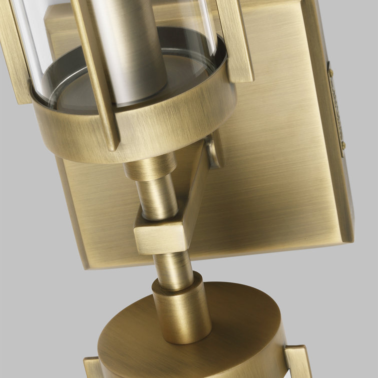 Flynn 20'' Brass and Glass Wall Sconce