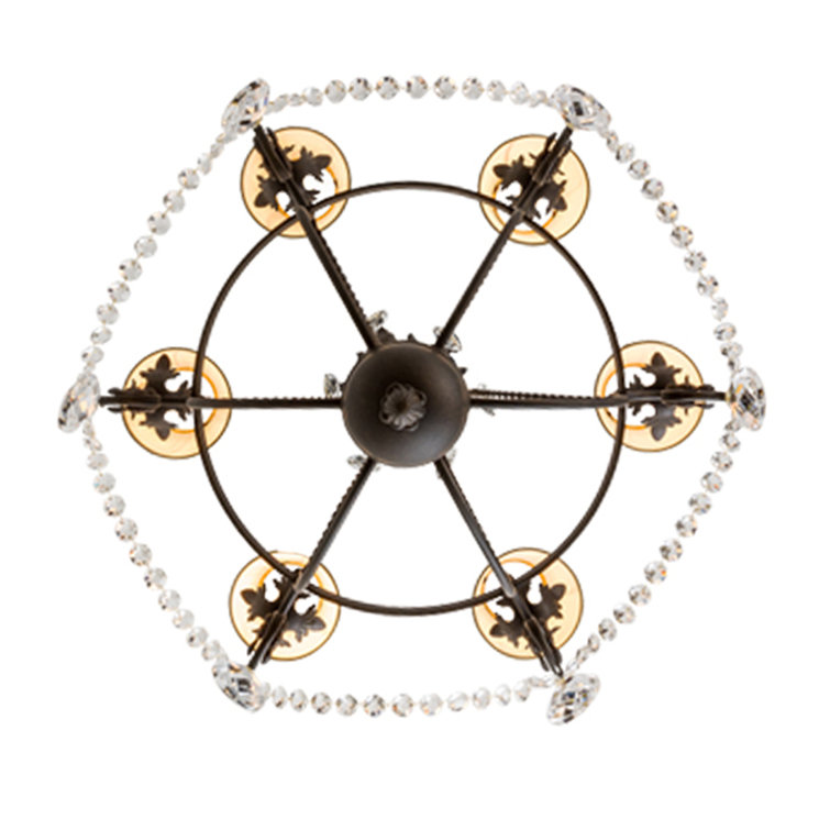 Chestnut 6-Light Chandelier with Crystal Accents