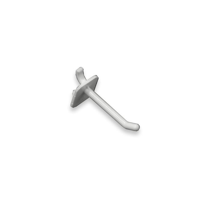 White Polycarbonate 2-Inch Pegboard Hook Set