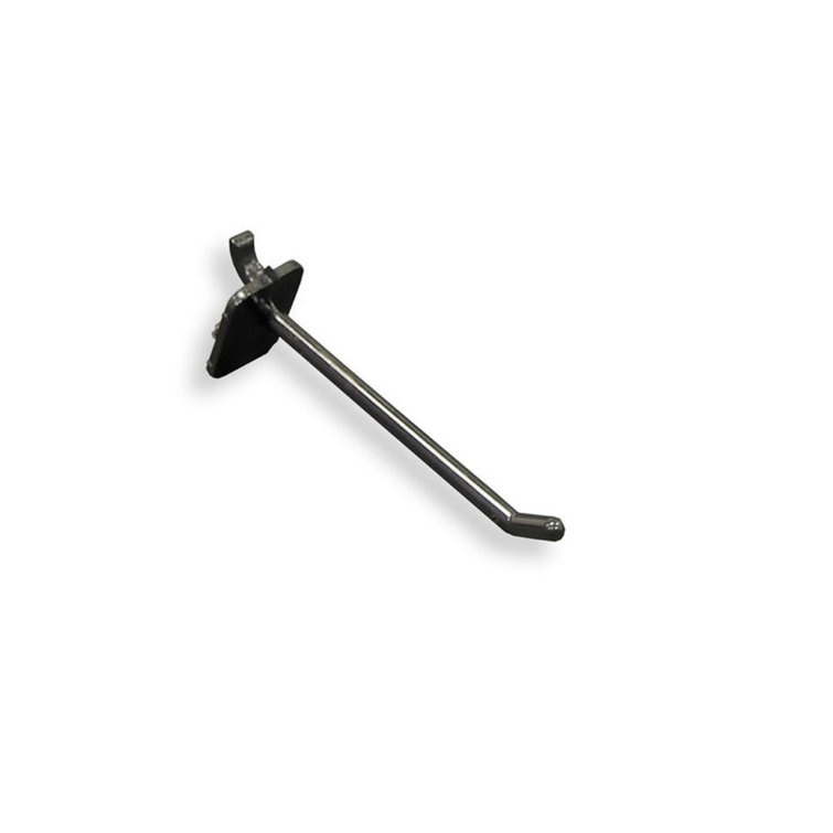 Black Polycarbonate 4-Inch Pegboard Hook Set, 50-Pack