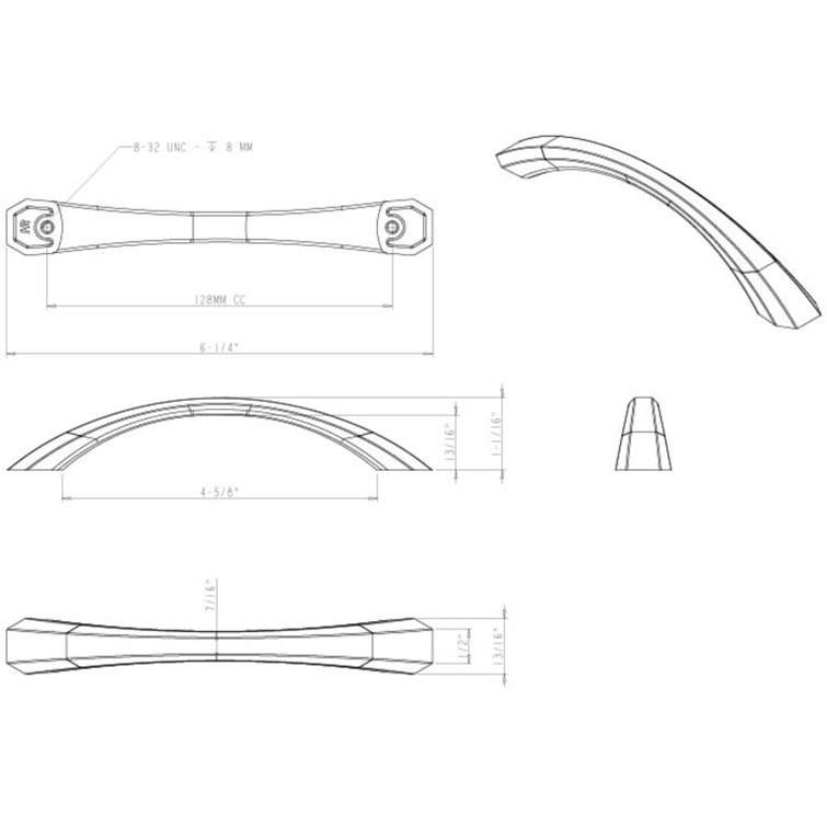 Satin Bronze Brushed Cabinet Pull with Mounting Hardware