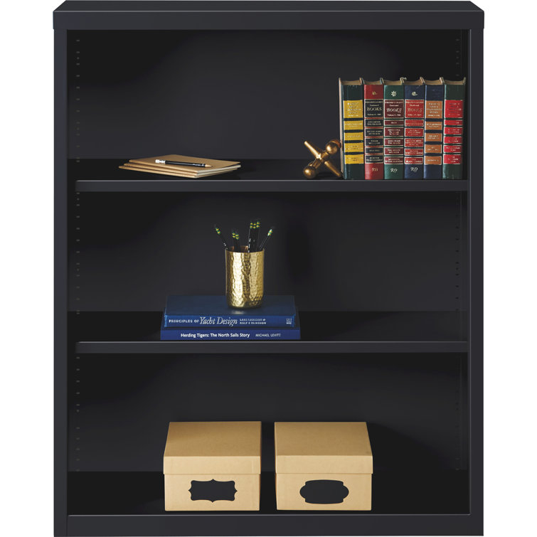Fortress Series 3-Shelf Adjustable Steel Bookcase in Putty