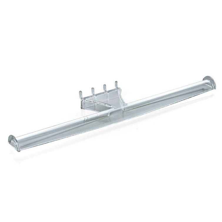 Clear Lexan Plastic Bracelet Bar for Pegboard and Slatwall, 16"L, 4-Pack