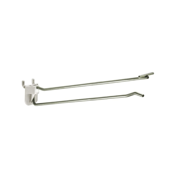 8" Galvanized Metal Wire Hook with Plastic Backplate