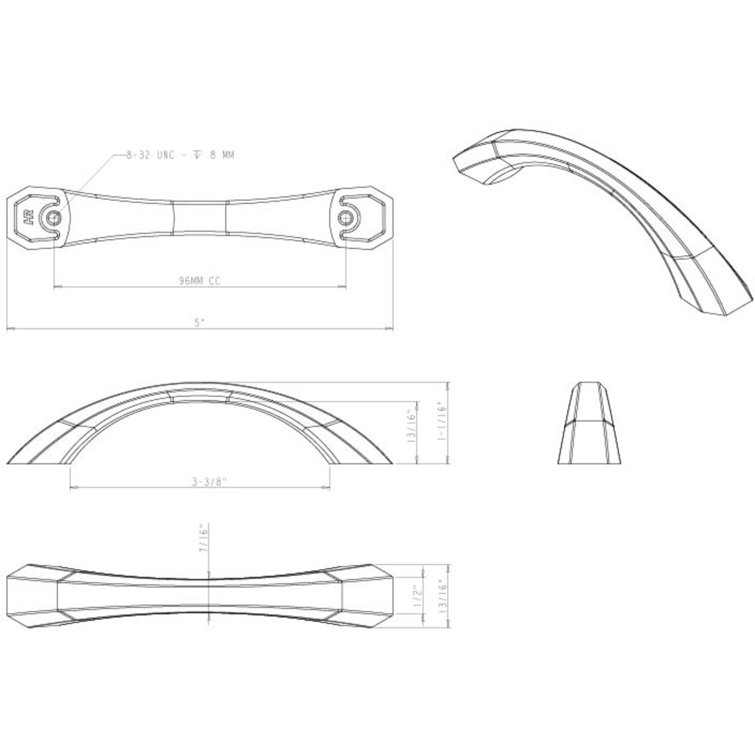 Satin Bronze Brushed Cabinet Pull with Mounting Hardware