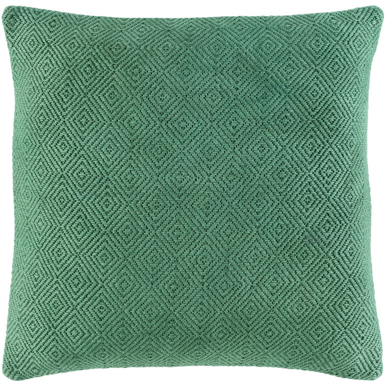 Bright Blue Hand Woven Polyester Euro Pillow Cover