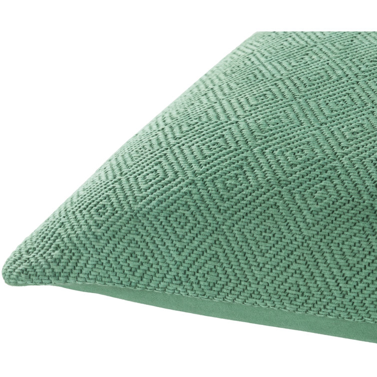 Bright Blue Hand Woven Polyester Euro Pillow Cover